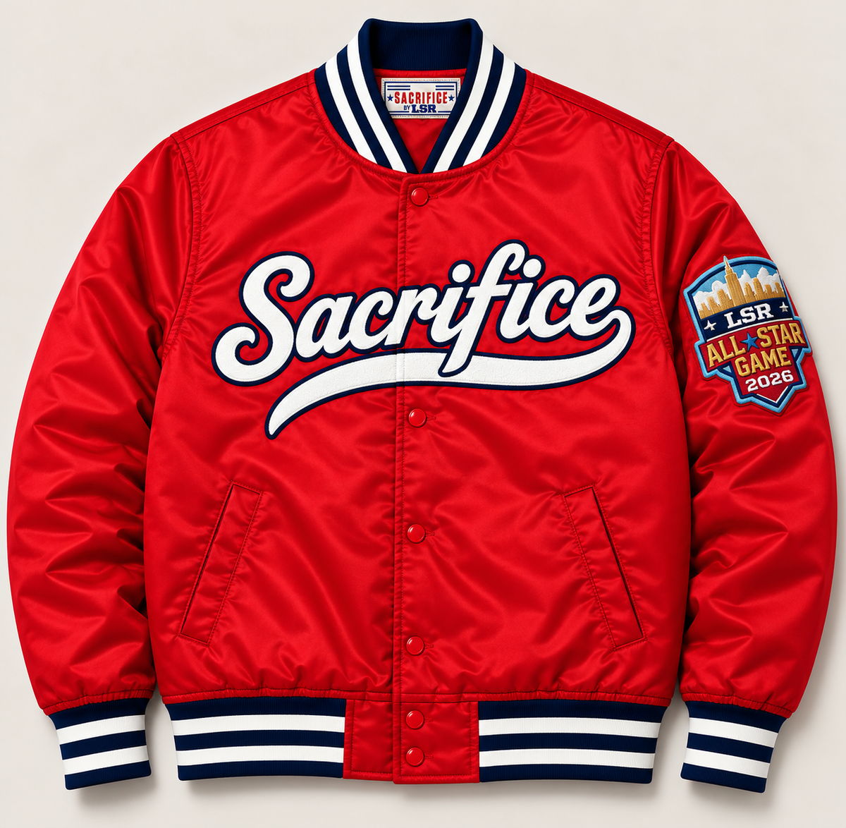 SACRIFICE SATIN VARSITY JACKET