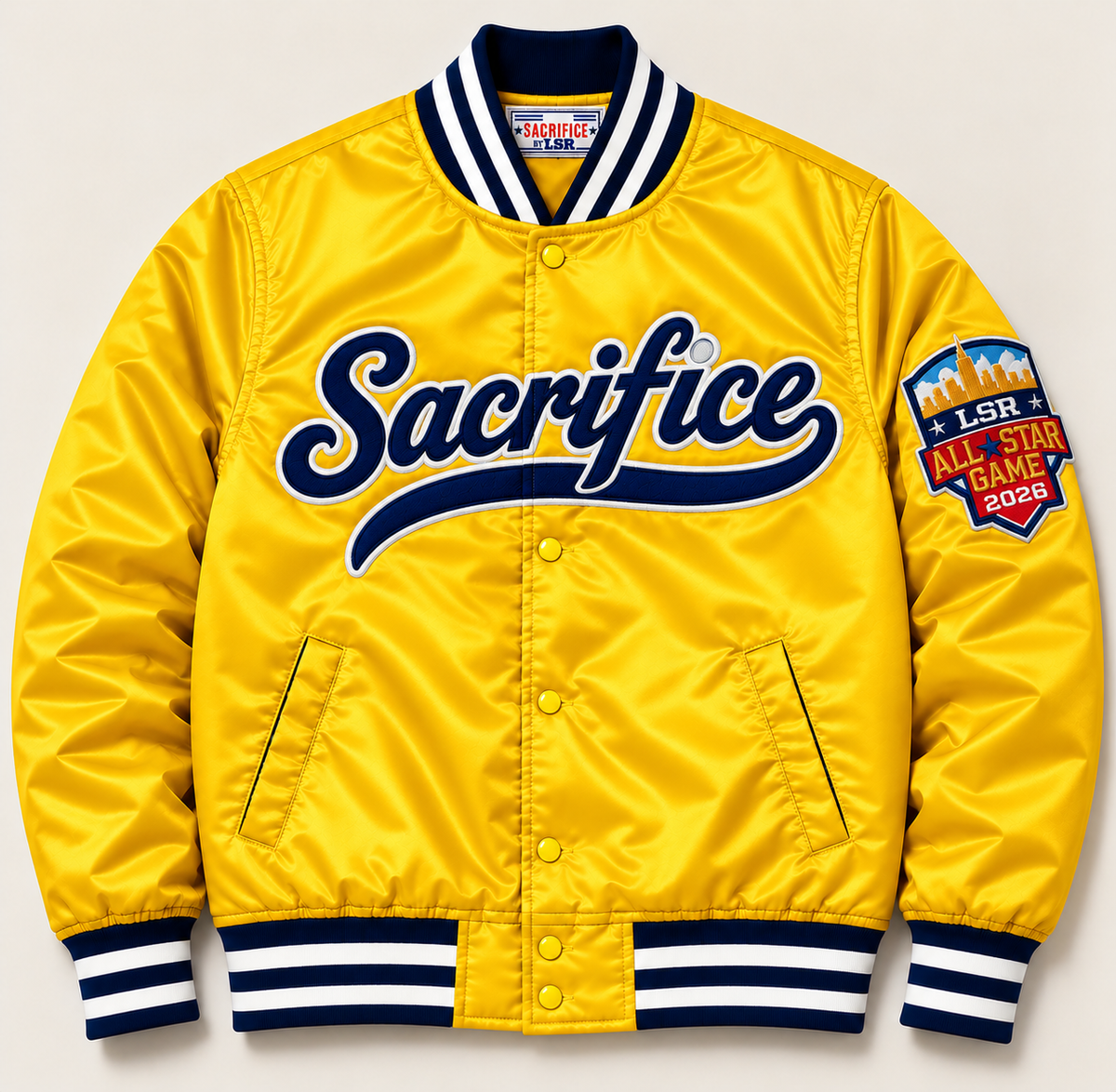SACRIFICE SATIN VARSITY JACKET