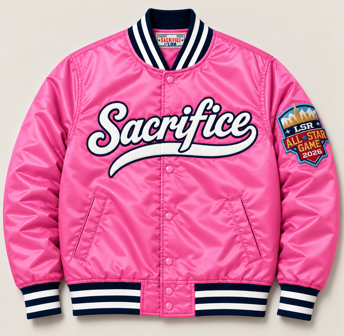 SACRIFICE SATIN VARSITY JACKET