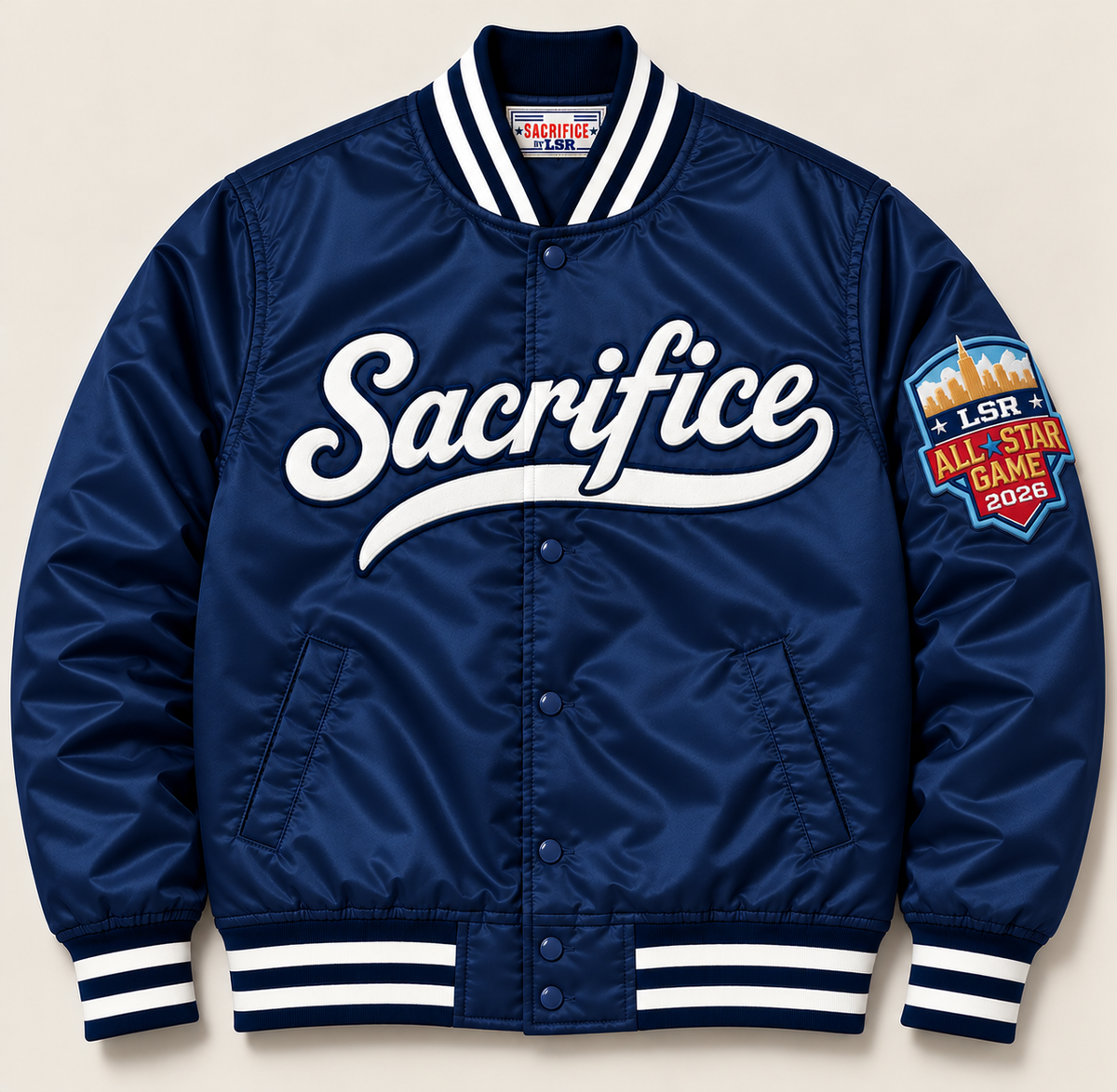 SACRIFICE SATIN VARSITY JACKET